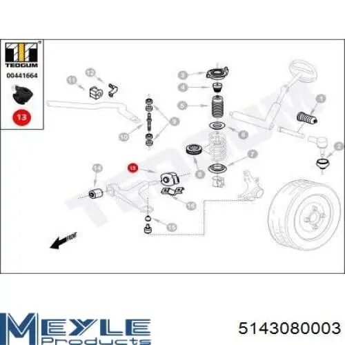 HD620 Mann-Filter Silentblock de brazo de suspensión delantero inferior