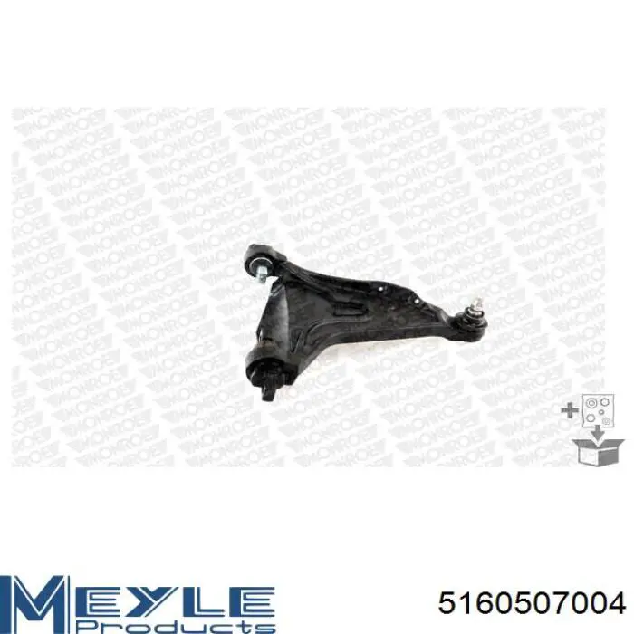 Brazo inferior derecho de la suspensión delantera 5160507004 Meyle