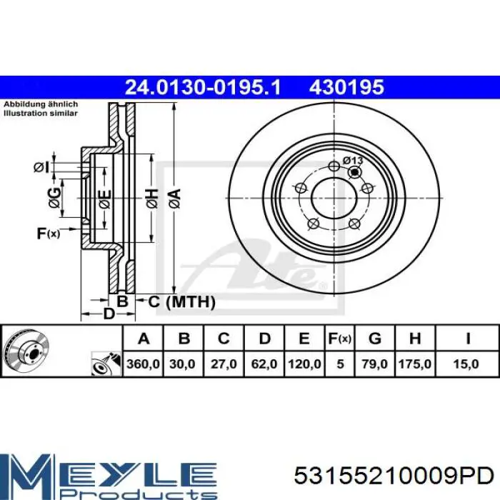 Comprar LR098968 Land Rover Freno de disco delantero
