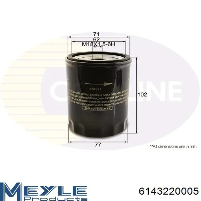 Filtro de aceite Donaldson P550051 precio, desde 4,10 EUR