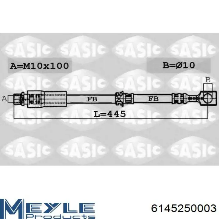 5562260 Opel Tubo de frenos delantero