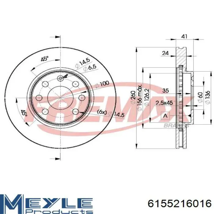 Disco de freno delantero Jurid/Bendix BDS1113