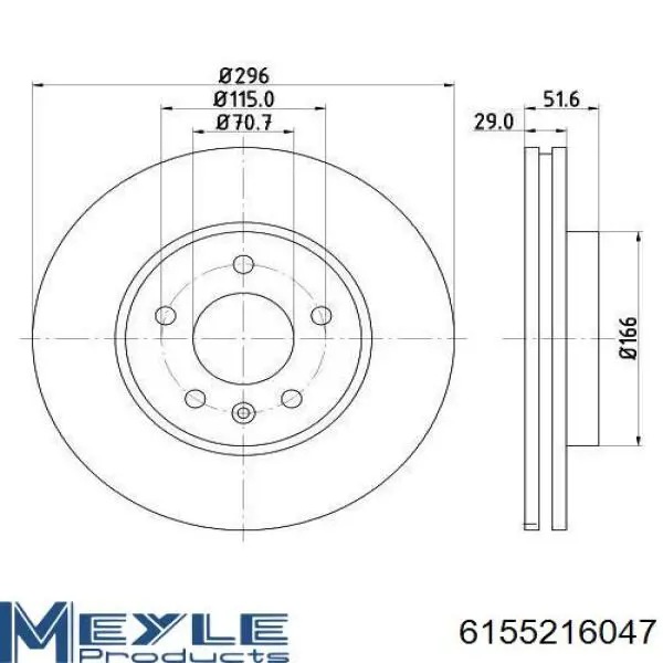Disco de freno CD7625V Bremsi