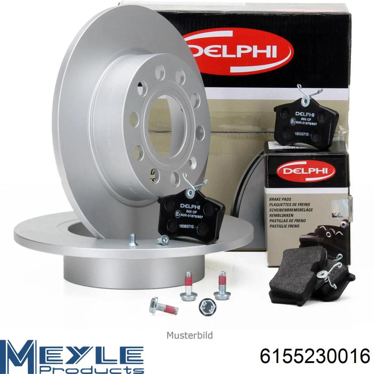 6155230016 Meyle Freno de disco trasero