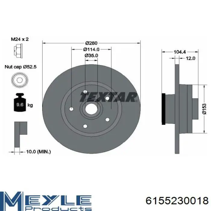 0986479D82 Bosch disco de freno trasero