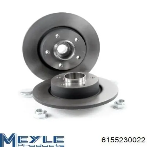 Disco de freno trasero 6155230022 Meyle