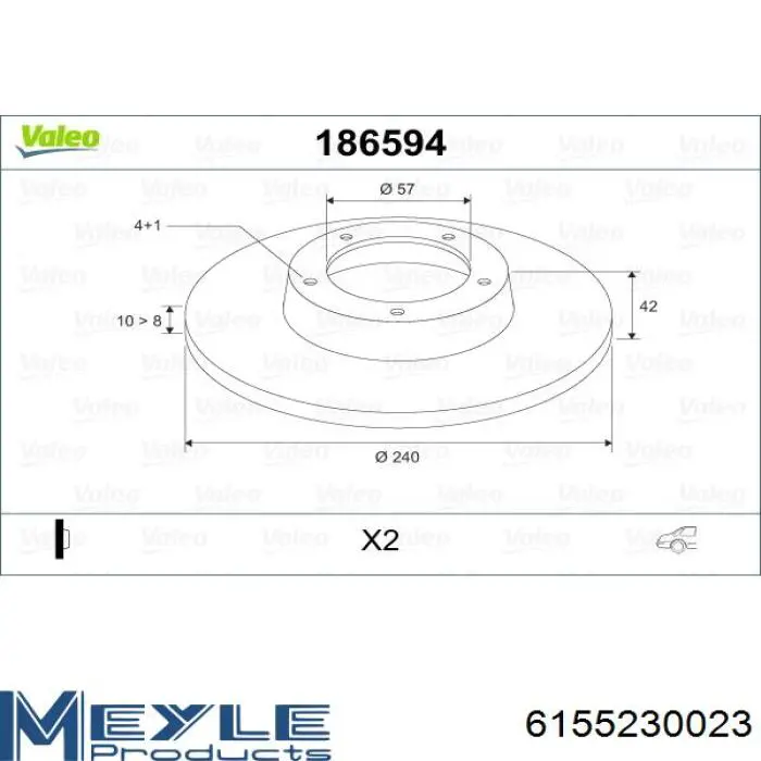 BD9108 Fremax Freno de disco trasero