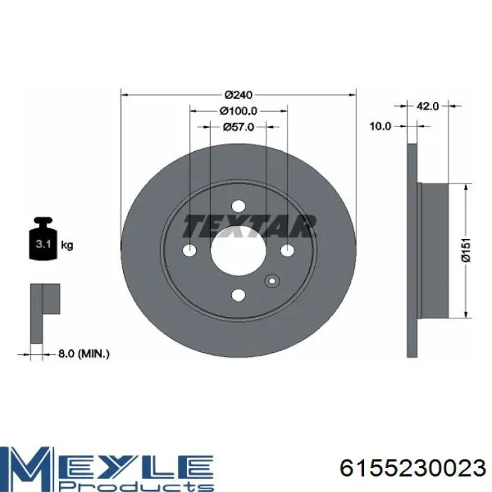 Disco de freno trasero BD9108 Fremax
