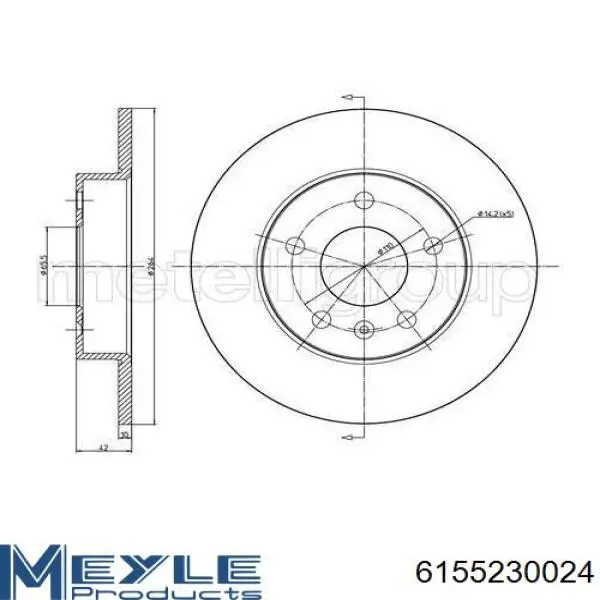 562072B Jurid/Bendix Freno de disco trasero