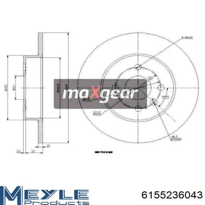 9072162 FTE Freno de disco trasero