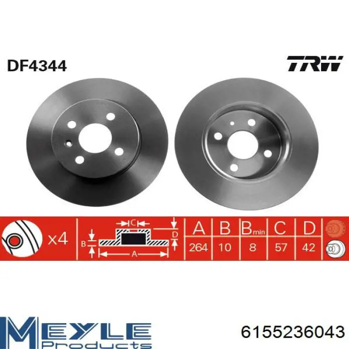 Comprar 9072162 FTE Disco de freno trasero