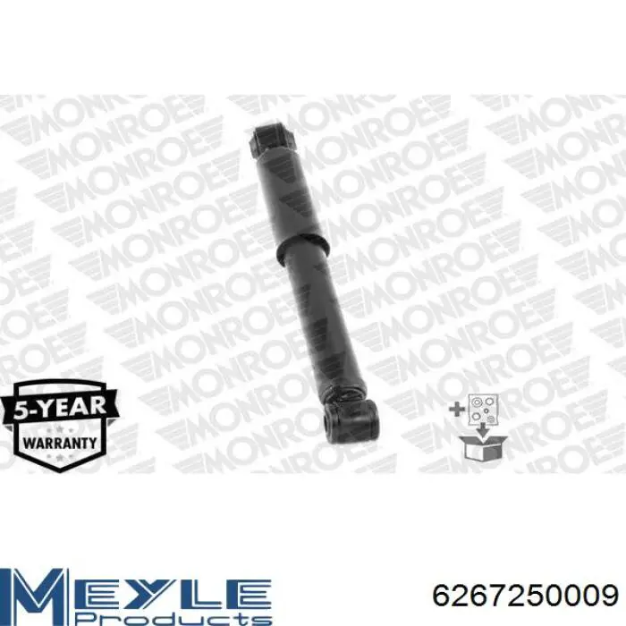Amortiguador trasero 6267250009 Meyle