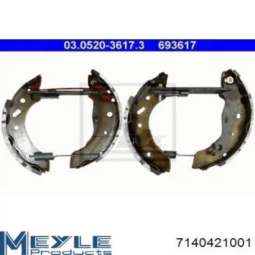 1059500 Ford Zapatas de freno de tambor traseras
