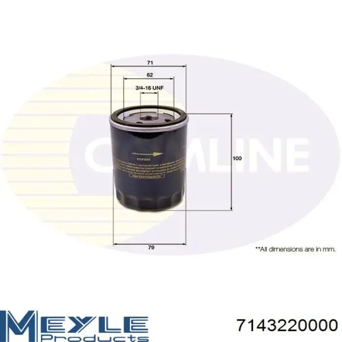 1E0714302A Mazda filtro de aceite