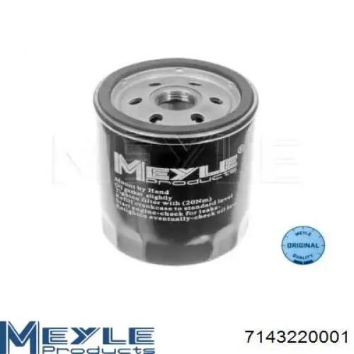 Filtro de aceite Meyle 7143220001 precio, desde 4,18 EUR