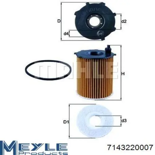 Filtro de aceite Volvo V40 525, 526