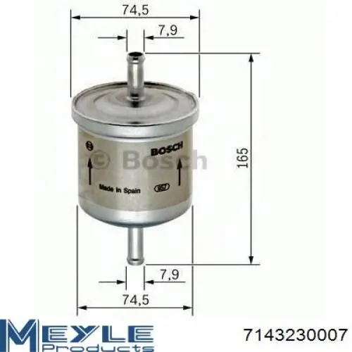 13.43153 Diesel Technic filtro de combustible