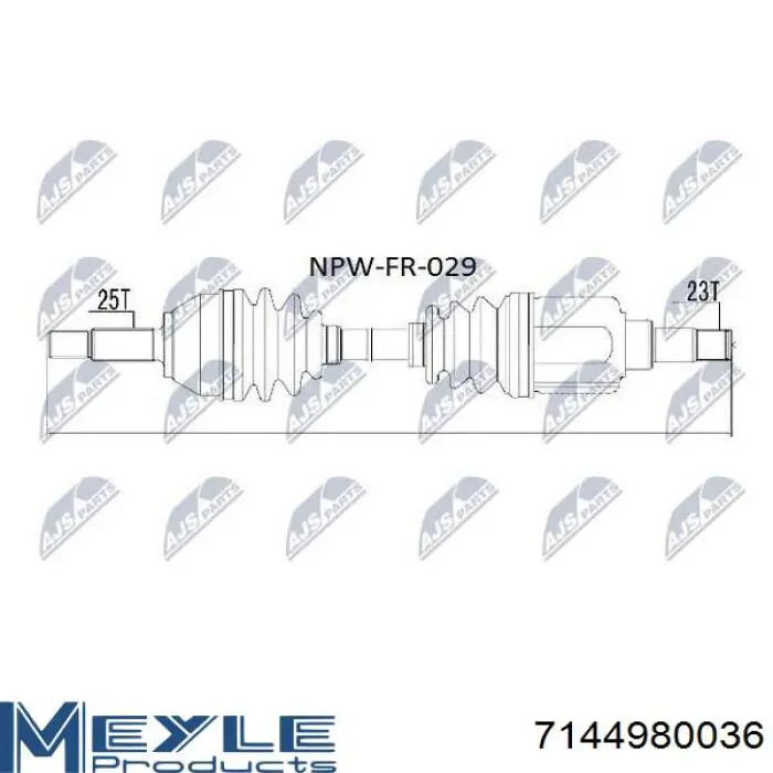 RMXS4W3B437DB Ford Semieje delantero izquierdo
