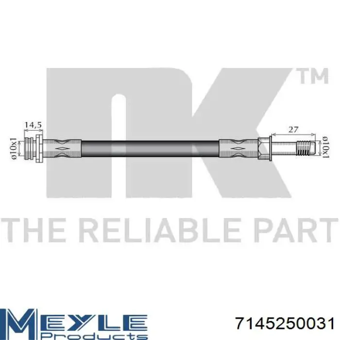 1387264 Ford Tubo de frenos delantero