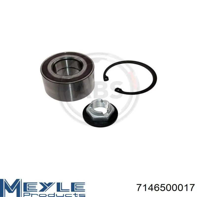 Cojinete de rueda delantero 7146500017 Meyle
