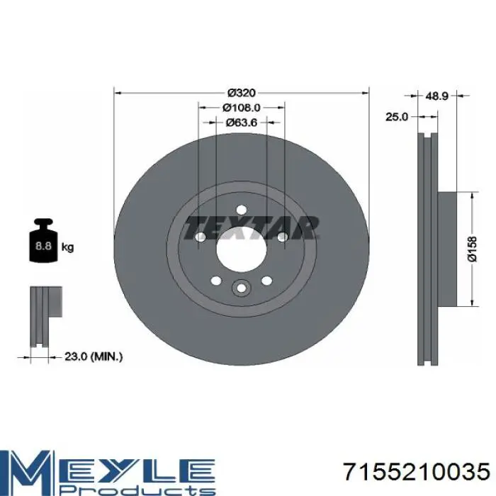 Comprar BRRF291 Ford Freno de disco delantero