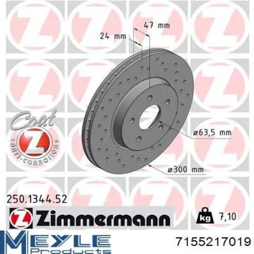Freno de disco delantero Jaguar X-type CF1
