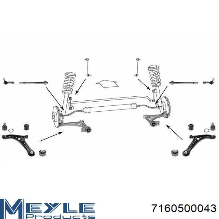 Brazo inferior izquierdo de la suspensión delantera GSP S060474