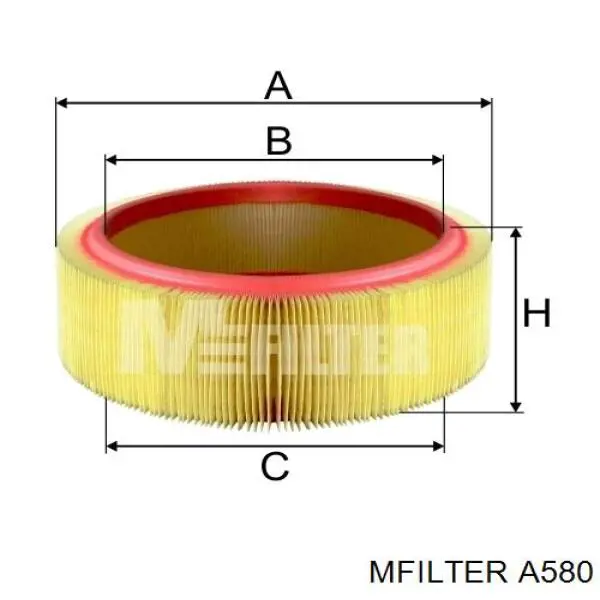 A580 Mfilter filtro de aire