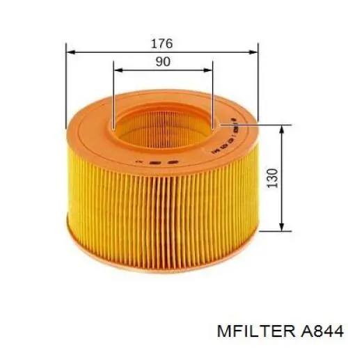 A 844 Mfilter filtro de aire