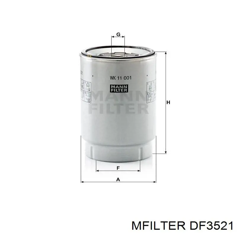 DF 3521 Mfilter filtro combustible