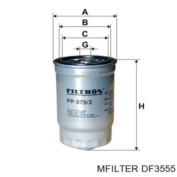 Filtro combustible Mfilter DF3555 precio, desde 14,54 EUR