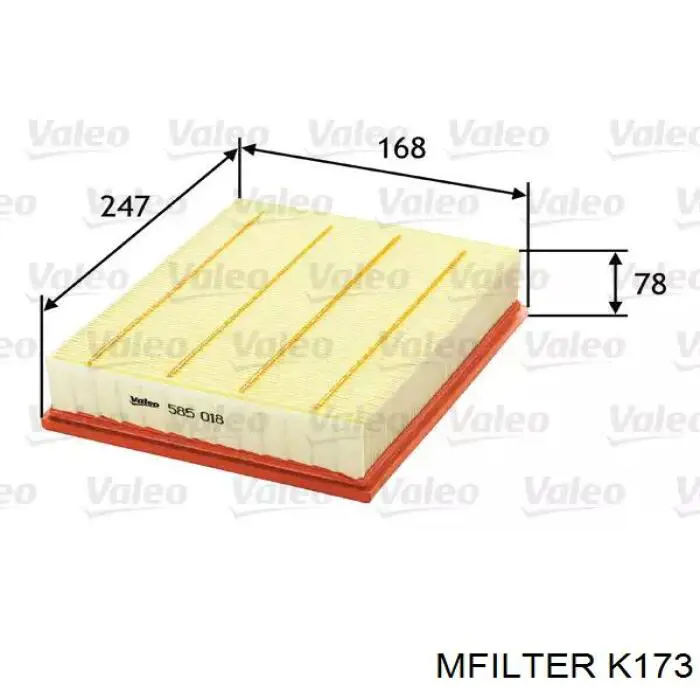 El filtro de aire Mfilter K173 precio, desde 9,31 EUR