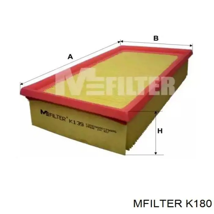 K180 Mfilter filtro de aire