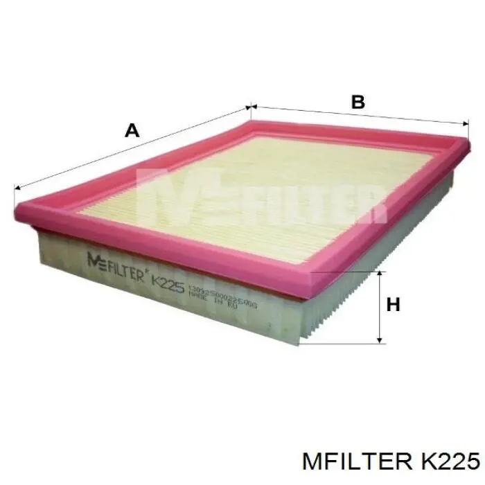 K225 Mfilter Filtro de aire de motor