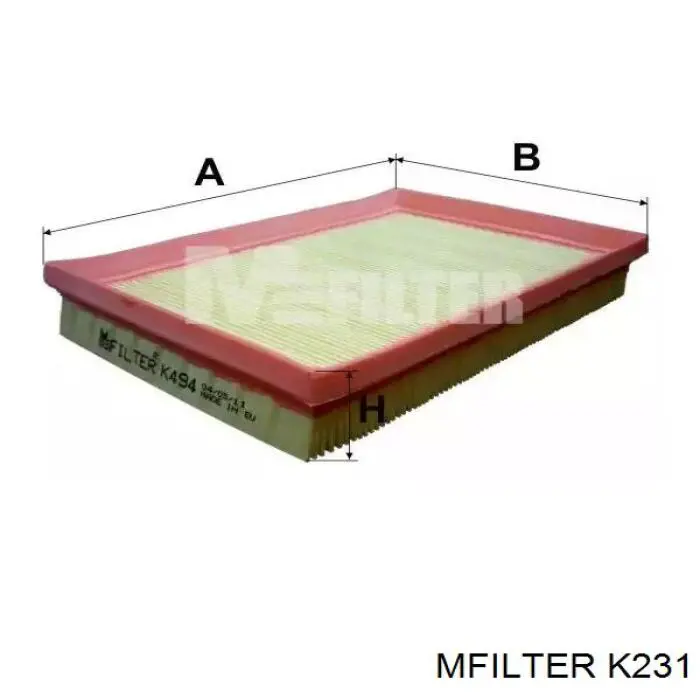 K 231 Mfilter filtro de aire