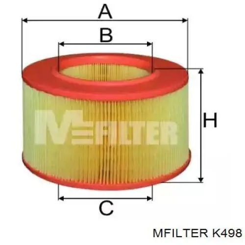 El filtro de aire Mfilter K498 precio, desde 6,91 EUR