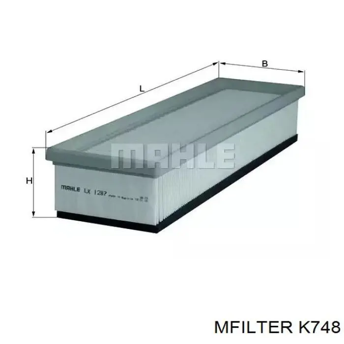 Filtro aire Mfilter K748