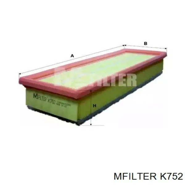 K752 Mfilter filtro de aire