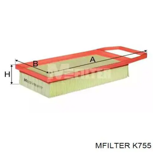 K755 Mfilter filtro de aire