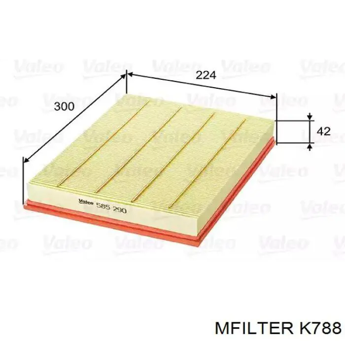 K788 Mfilter filtro de aire