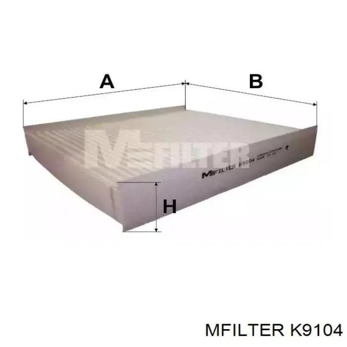 Filtro de cabina Mfilter K9104 precio, desde 5,10 EUR