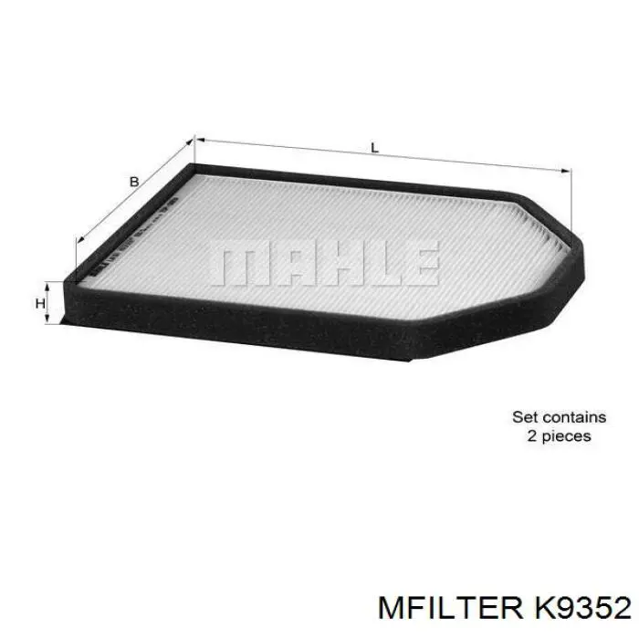Comprar K9352 Mfilter Filtro de aire del habitáculo