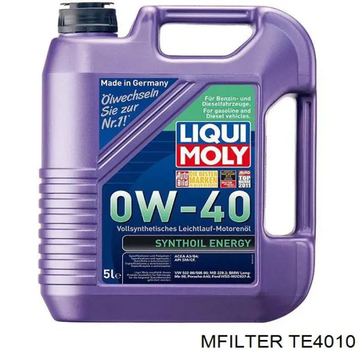 TE4010 Mfilter filtro de aceite