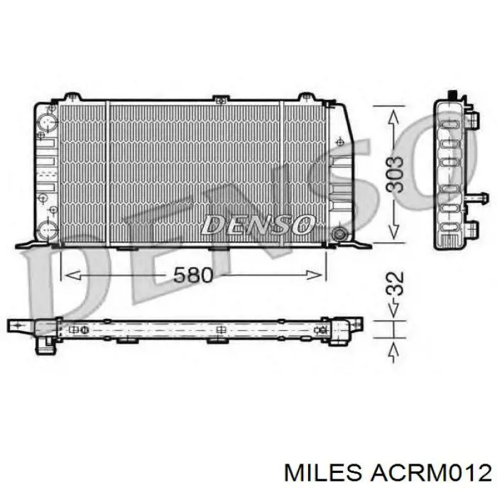 ACRM012 Miles radiador refrigeración del motor