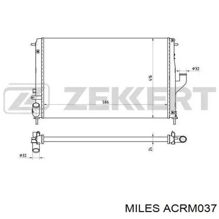 ACRM037 Miles radiador refrigeración del motor