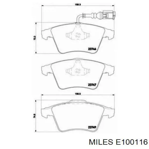 Pastillas de freno delanteras Volkswagen Transporter 7HA, 7HH, 7EA, 7EH