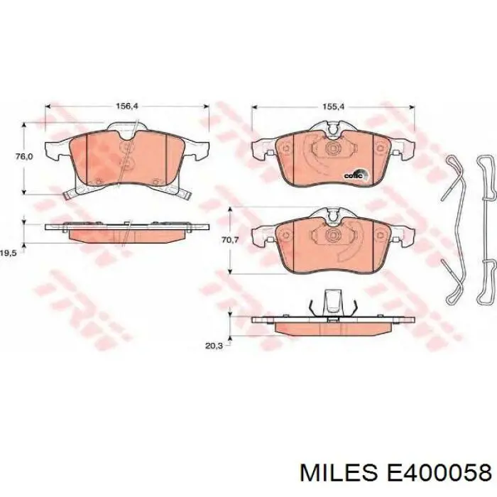 Pastillas de freno delanteras Opel Corsa X12