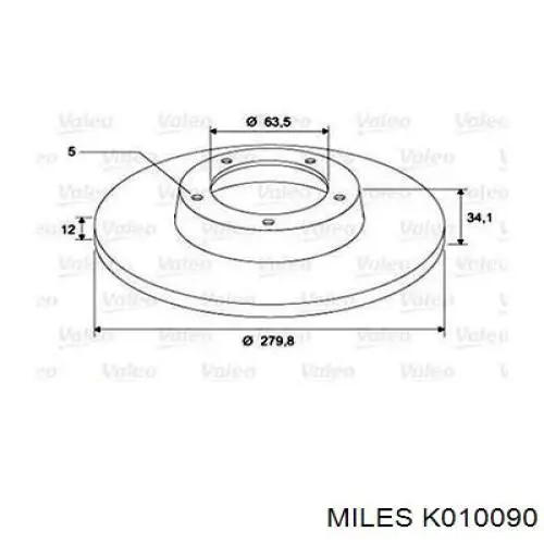 Disco de freno trasero Jaguar X-type CF1