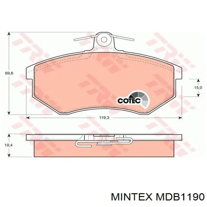 Pastillas de freno delanteras Seat Toledo 1 1L