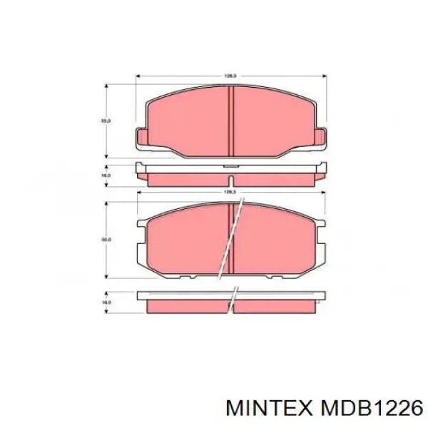 MDB1226 Mintex pastillas de freno delanteras